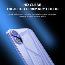 Yezodawee 2pcs Full Coverage Hydrogel Screen Protector Film Compatible With Phone 18Pro Max/18 Pro/ 17Pro Max/17 Pro16 15 Pro Max 14 Plus 13 12 Mini 11XRXXSMax Anti-Scratch, Anti-Fingerprint, Full Coverage - Clear - View 2