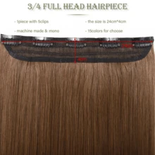 Kercsityn Honey Blonde Clip In Hair Extensions Real Human Hair Invisible 14-24 Inchs Hair Extensions Clip In Extensions Human Hair For Women - Multicolor - View 4