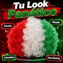 Peluca Rizada Estilo Afro de 3 Colores para Fiestas, Disfraces, Carnaval y Cosplay - Multicolor - View 4
