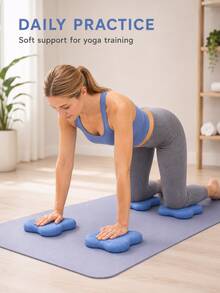 Thick Non-Slip Portable Yoga Knee Pad, Dual-Use Elbow Support Pad, Random Color, Durable Protective Pad, Paired With Marble Pattern Yoga Mat, Ideal For Indoor Home Fitness Workout Training - Multicolor - View 10