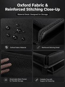 Bolsa de almacenamiento universal para asiento de coche con bandeja para tableta, organizador multifuncional que mantiene el interior del coche ordenado y organizado - A - Ver 8