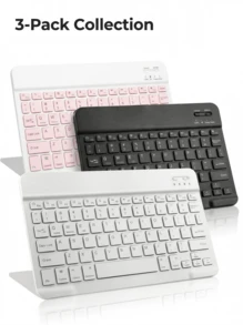 1 pieza Teclado inalámbrico ultradelgado de 10 pulgadas, mini teclado Bluetooth conveniente con batería recargable, compatible con Android, Windows, adecuado para iPad, tableta, teléfono, regalo de Navidad/Halloween - Unitalla - Ver 15