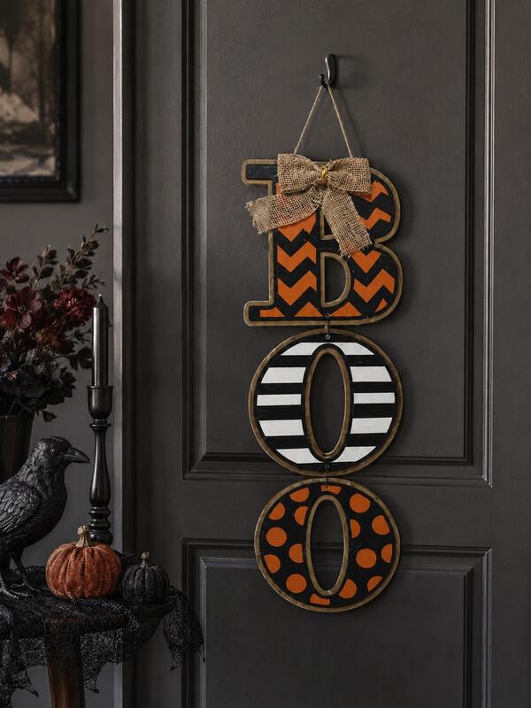 1pc Halloween Wall Door Hanging Sign Thankful Blessed Seasonal Decor, Harvest Party Home Porch Fireplace Entryway Kitchen Living Room Decoration, Autumn Holiday Wall Art Plaque For Indoor Outdoor Farmhouse Decor