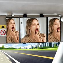Car Sun Visor Mirror 3-Fold Rearview Makeup Mirror, Foldable Beauty Mirror For Girls And Women, Suitable For Cars, Vehicles, Trucks And Travel - A - View 4