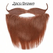 1/2pcs Realistic Bull Mustache Costume Prop For Holiday Party Dress-Up, Practical Personalized Mustache Mask For Role Play, Durable Exquisite Compact Party Makeup Ball Costume Accessory - Dress Up - View 12