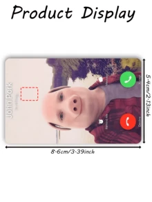 1/2/4/5/10入 "John Pork" 電話通話信用卡裝飾貼紙，趣味通話介面 PVC 卡片創意個性化超薄耐磨保護貼，中性款，適用於小晶片卡、銀行卡、信用卡、交通卡、學生校園卡 DIY，熱門網路迷因圖案，趣味惡搞禮物，開學季文具用品 - 多色 - 查看 13
