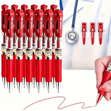 12pcs Large Capacity Red Ballpoint Pens, Designed For Teachers And Educators - 0.5mm Quick-Dry Smooth Soft Grip Design, Suitable For Teacher's Red Grading Pens And Office Supplies, Red Ink/Large Capacity Neutral Pens, Ergonomic Pen Design, Perfect For Note-Taking And Writing, Ideal Office And Study Supplies, Birthday, Christmas, Halloween, Valentine's Day, New Year, And Friend Gifts! Easter Gifts - 12pcs/Set - View 1