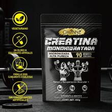 2PCS Polvo de Creatina Monohidratada Micronizada GWYNNE 450g Alta Pureza 100% Certificada, Disolución Rápida con Cuchillo Dosificador, Suplemento Pre Entrenamiento para Hombre y Mujer Gimnasio, Aumenta Fuerza y Masa Muscular - 2 piezas - Ver 6