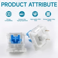 Keyboard Switch 90Pcs Keyboard Clicker Key 3 Pin Tactile Switch For MX Outemu RGB Redragon Replacement Free For Two Keycap Puller And One Cleaning Brush - View 3