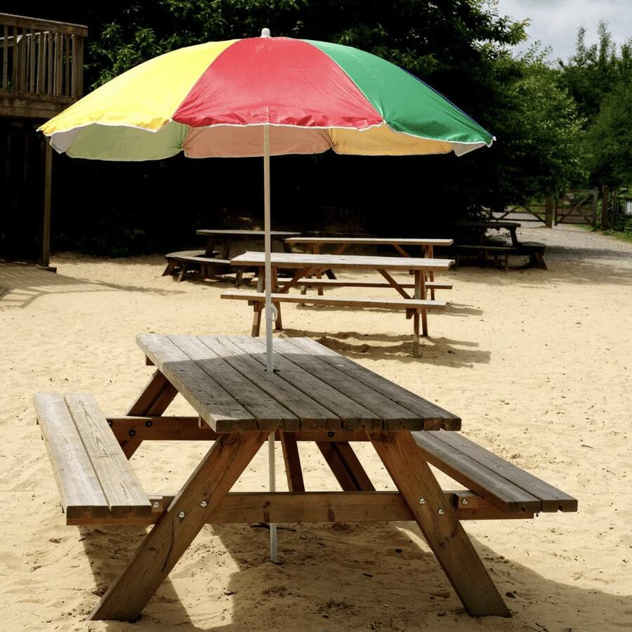 Colorful Large-Size Outdoor Sun Umbrella, Beach Camping Sun Umbrella, Portable Sun Umbrella For Courtyards And Balconies. - A - View 1