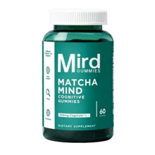 Miriyalyad Mird Gummies Matcha Mind Cognitive Gummies 250mg Cognizin Per Serving Support Brain Health Focus & Attention Dietary Supplement 60 Count - 1PC - 查看 1