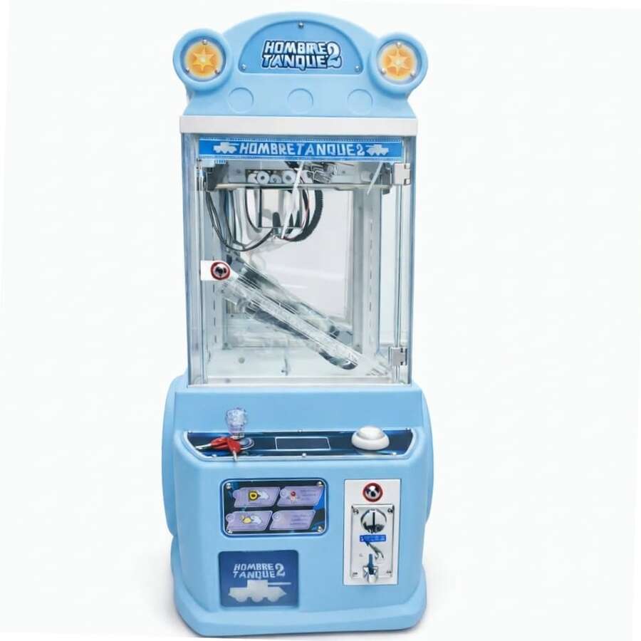 Maquina Atrapa Peluche Garra grande Musical Luz Pantalla Led - Azul - Ver 1