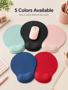 Small Silicone Mouse Pad With 3D Wrist Rest, Soft Non-Slip Desk Mat, Compact Ergonomic Wrist Support Pad For Home Office, Laptop, Computer, Gaming, Study, Workstation And Desktop Accessories - One Size - View 6