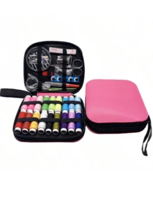 1 Conjunto de Kit de Ferramentas de Costura Profissional para Adultos | Kit de Ferramentas de Costura, Inclui Tesoura de Alfaiate, Linha, Agulhas, Cortador de Linha, Adequado para Viagem, Casa, Iniciantes - Multicolorido - Visão 5