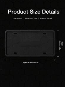 Heavy Duty Silicone License Plate Frame For US Cars, Waterproof Rustproof License Plate Cover, No-Scratch Protective Auto Tag Holder, Soft Rubber Car Accessories - A - View 5