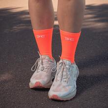 Kit Of 2 Pairs Of Adult Polyamide Running Socks With 3D Cuff, Breathable, Thermal Comfort, High Performance, Spinning, Cycling - 2雙海軍藍 - 查看 9