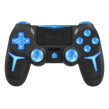 GAMINJA P412 Wireless Controller, Compatible With P4/P4 Slim/P4 Pro/PC, RGB Multi-Mode Lighting Effects, Dual Vibration, Speaker, Six-Axis Gyroscope, Headphone Jack, Touchpad And LED Light Panel, Light Strip - View 10