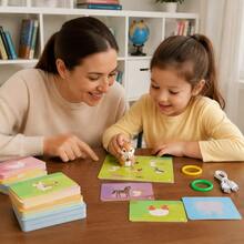 A Squirrel Shaped Early Childhood Education Scanner With 55 Double-Sided Flashcards, Suitable As An Interactive Learning Toy For Children Over 3 Years Old. It Has Natural Phonics And Recording Functions, Is A Screen Free Early Childhood Education Toy - Brown - View 4