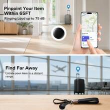 RSH For Air Tags Smart Locator-1PC, Mini Smart Tracker Works With Apple Find My (IOS Only), Precise Positioning Anti-Loss Device Smart Tag, Suitable For Luggage, Bags, Wallets And Suitcases Tracking,Protection Privacy,Replaceable Battery - Multicolor - View 4