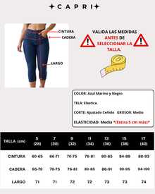 P J PINEDA JEANS CASUAL STRETCH DENIM CAPRI PANTS HIGH WAIST - Black - View 5
