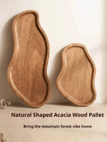 1个木质花生形托盘，小型浴室梳妆台托盘，水槽托盘，厨房梳妆台装饰托盘，肥皂碟 - 高品质木质托盘，适用于浴室、厨房、台面、马桶水箱、万圣节、圣诞节等多种场合 - 棕色 - 查看 10
