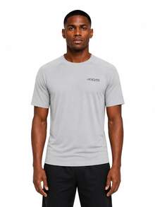 Adidas Áo thun thể thao nam tay ngắn mới, nhanh khô và thoáng khí, cổ tròn, thích hợp cho tập luyện. - Xám - Xem 2