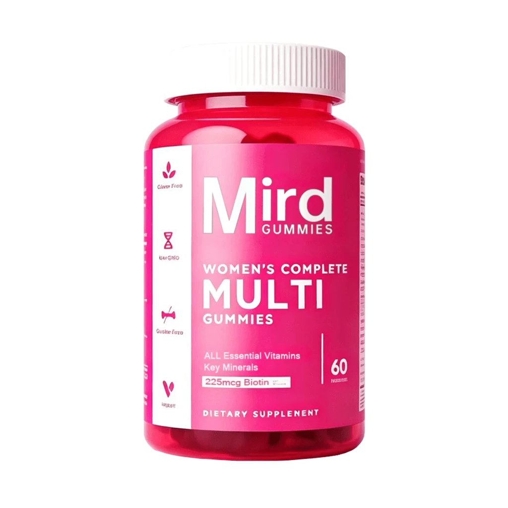 Mird Gummies Women's Complete Multi Gummies All Essential Vitamins Key Minerals 225mcg Biotin Gluten Free Non-GMO Daily Women Wellness Dietary Supplement 60 Count - 1件 - 查看 1