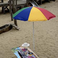 Colorful Large-Size Outdoor Sun Umbrella, Beach Camping Sun Umbrella, Portable Sun Umbrella For Courtyards And Balconies. - A - View 6