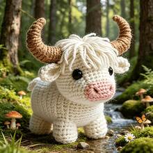 1pc Highland Cow/Giraffe/Heart Puppy Crochet Kit (Unfinished, Requires Simple Hand Crochet)! DIY Crochet Kit For Beginners, Includes Step-By-Step Guide And English Instructions. Desktop Decor Gift, Suitable For Halloween, Christmas, Graduation, Birthday - DIY Crochet Kit - View 5