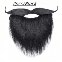 1/2pcs Realistic Bull Mustache Costume Prop For Holiday Party Dress-Up, Practical Personalized Mustache Mask For Role Play, Durable Exquisite Compact Party Makeup Ball Costume Accessory - Dress Up - View 11