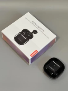 Lenovo 联想 TC3301 真无线蓝牙耳机，半入耳式，适用于音乐、运动、游戏和电子竞技，蓝牙 5.3，兼容 Apple、华为和 OPPO（黑色和白色） - 黑色 - 查看 11