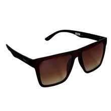 Óculos de sol Finoti Quadrado Grande Classico Masculino Original Uv400 - Marrom Degradê - Visão 3