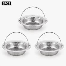 3Pcs Stainless Steel Sink Strainers, Removable Drain Filters For Catching Food Scraps And Debris, Anti-Clog Kitchen Sink Accessories For Daily Use - View 8