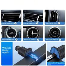 TAFDIUR Dudukan Ponsel Mobil, Dudukan Ponsel Tipe Tekan Ventilasi Udara, Buka/Tutup Sekali Klik, Pengoperasian Satu Tangan, Braket Navigasi, Kait Silikon Lebar, Dudukan Ponsel Mobil Universal - Beraneka warna - View 9