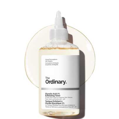 The Ordinary Glycolic Acid 7% Exfoliating Toner 240ml, Brightening And Smoothing Daily Toner For More Even-Looking Skin Tone