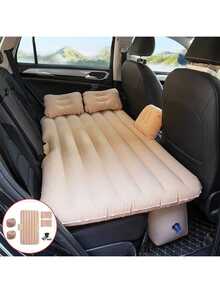 1件裝汽車充氣床墊，汽車配件，後座睡眠墊，適用於SUV與轎車，旅行充氣床，通用SUV/轎車充氣床，便攜旅行露營睡眠墊－司機的完美禮物 - 直紋圓墩 - 查看 13