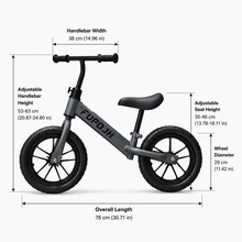 Balance Bike 2 Year Old, Toddler Balance Bike For 2-6 Year Old With Light-Up Wheels & Adjustable Height, No-Pedal Kids Bike For Balance Learning, Perfect Gift For Boys Girls As Toys & Outdoor Ride.White - Grey - View 4