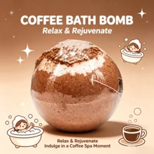 Bombas de baño de café, aroma rico a café, limpieza suave de la piel, se disuelve en agua, ingredientes suaves, adecuado para todo tipo de piel, unisex, para bañarse, remojo de pies, SPA en casa, regalo de cumpleaños, regalo de vacaciones, favor de boda, regalo de fiesta, artículo favorito de las niñas, relleno de regalo - Bola de sal de baño de café individual - Ver 1