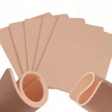 15/10/5/3/1 Piece Silicone Tattoo Practice Skin, 3mm Double-Sided Fake Skin For Permanent Makeup Training Supplies, Tattoo Accessories - Multicolor - View 1