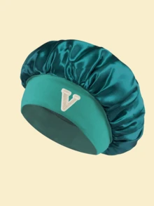 1pc 26 Letter Pattern Satin Sleep Cap, Wide Elastic Hair Protection Cap, Nighttime Hair Care, Lightweight Comfortable Beauty Accessory - Haqing - View 33