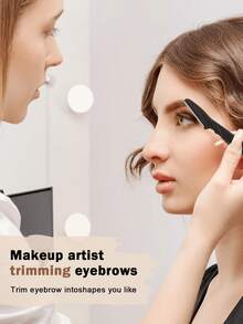 48 piezas Kit de herramientas para dar forma a las cejas para principiantes, Herramientas de maquillaje Navaja para cejas unisex, Herramientas de depilación - Multicolor - Ver 3
