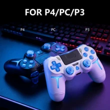 GAMINJA P412 Wireless Controller, Compatible With P4/P4 Slim/P4 Pro/PC, RGB Multi-Mode Lighting Effects, Dual Vibration, Speaker, Six-Axis Gyroscope, Headphone Jack, Touchpad And LED Light Panel, Light Strip - View 6