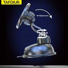 TAFDIUR Magnetic Adjustable Car Phone Holder With Large Suction Cup - Multi-Angle Stable Fixation, Includes 1 Metal Ring, ABS Material, Universal Car Phone Holder, Compatible With All Phones, Universal Suction Cup Mount, Dashboard/Wall Mount Dual-Use Design, Multi-Angle Adjustment Ensures Phone Navigation, Practical Car Accessory, Stylish Car Decoration - Multicolor - View 5
