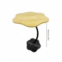 Super life Modern Simple Round Side Table With C-Shaped Frame, Small Coffee Decorative Table For Small Space In Living Room Bedroom - Flower Desktop - View 6