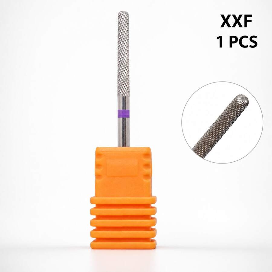 Easy Nail 1Pc Round Purple-Label Nail Drill Bit, Abrasive Tool For Grinding, Gel Removal & Cuticle Cleanup