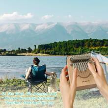 Smile Pattern 9-Tone Thumb Piano, Wooden Kalimba, Pre-Tuned, Portable Handheld Performance, Suitable For Beginners/Party Performance/Also A Great Gift For Family And Friends - Apricot - View 5