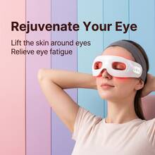 3D Eye Light Therapy Massager, 7 LED Colors, 3 Heat Levels, USB Rechargeable, Eye Massage Beauty Device, Heat Therapy Eye Care, Relieves Eye Fatigue, Eye Bags, Fades Dark Circles, Smooths Eye Area Fine Lines - View 4