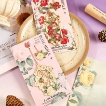 Marcapáginas metálicos surtidos - Elegantes marcapáginas florales calados para lectura - Estilo 1 - Ver 16