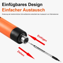 USB-aufladbarer Lötkolben Mit Digitalanzeige, Fünf Temperaturstufen, Kabelloser, Tragbarer Lötstift, Mit LED-Beleuchtung, Austauschbare Lötspitzen, Lötwerkzeug-Set Für Die Reparatur Von Mobiltelefonen Und Haushaltsgeräten - Grau - Übersicht 5