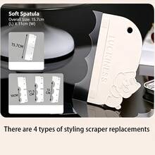 2/5pcs Detachable Plastic Butter Scrapers, Hollow Design, Hangable, Suitable For Cake Frosting, Comes With Different Size Scrapers Baking Tools - Multicolor - View 2